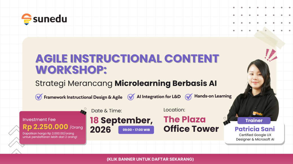 Flyer pelatihan membuat konten microlearning