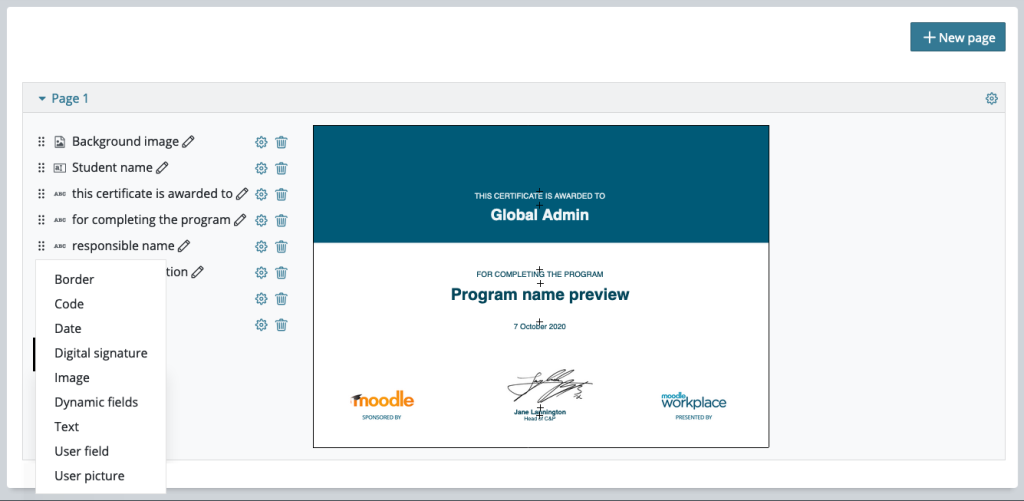 Custom Certificate