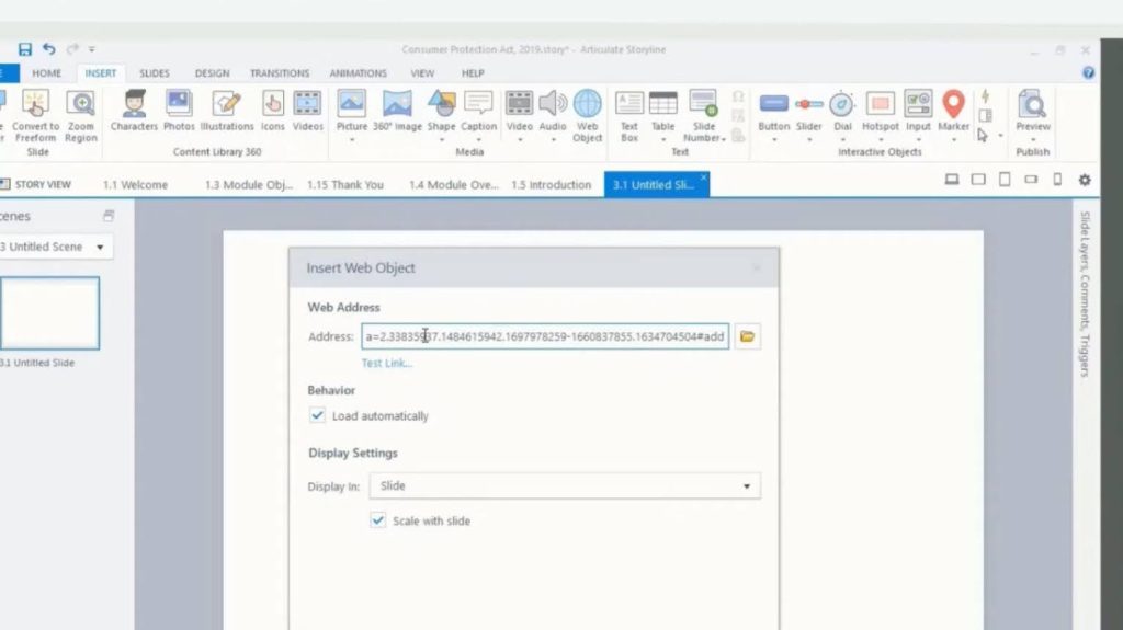 Web object integration