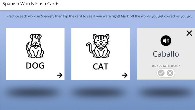 Flip cards